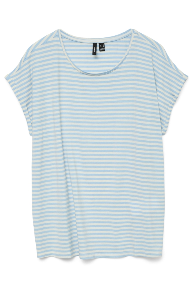VMAVA SS TOP STRIPE JRS NOOS 10284469 Airy Blue Pristine